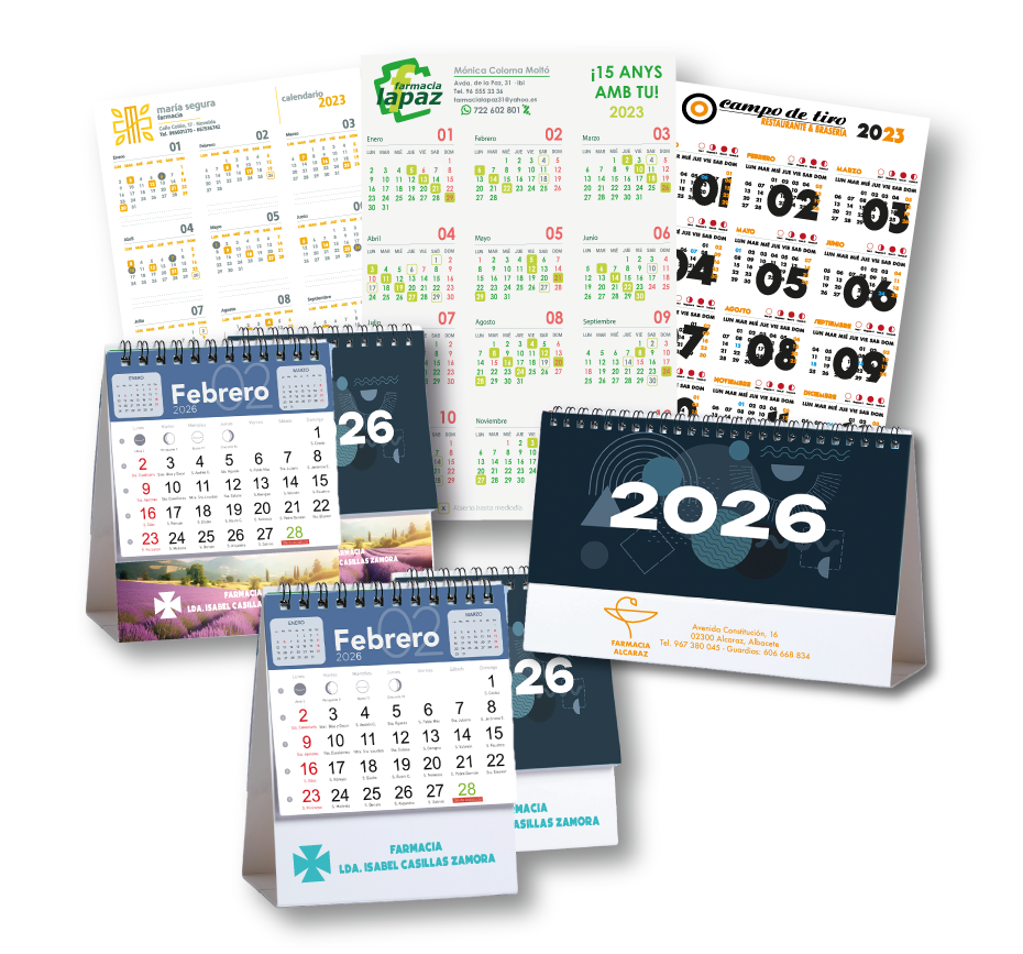 Calendarios personalizados para farmacias