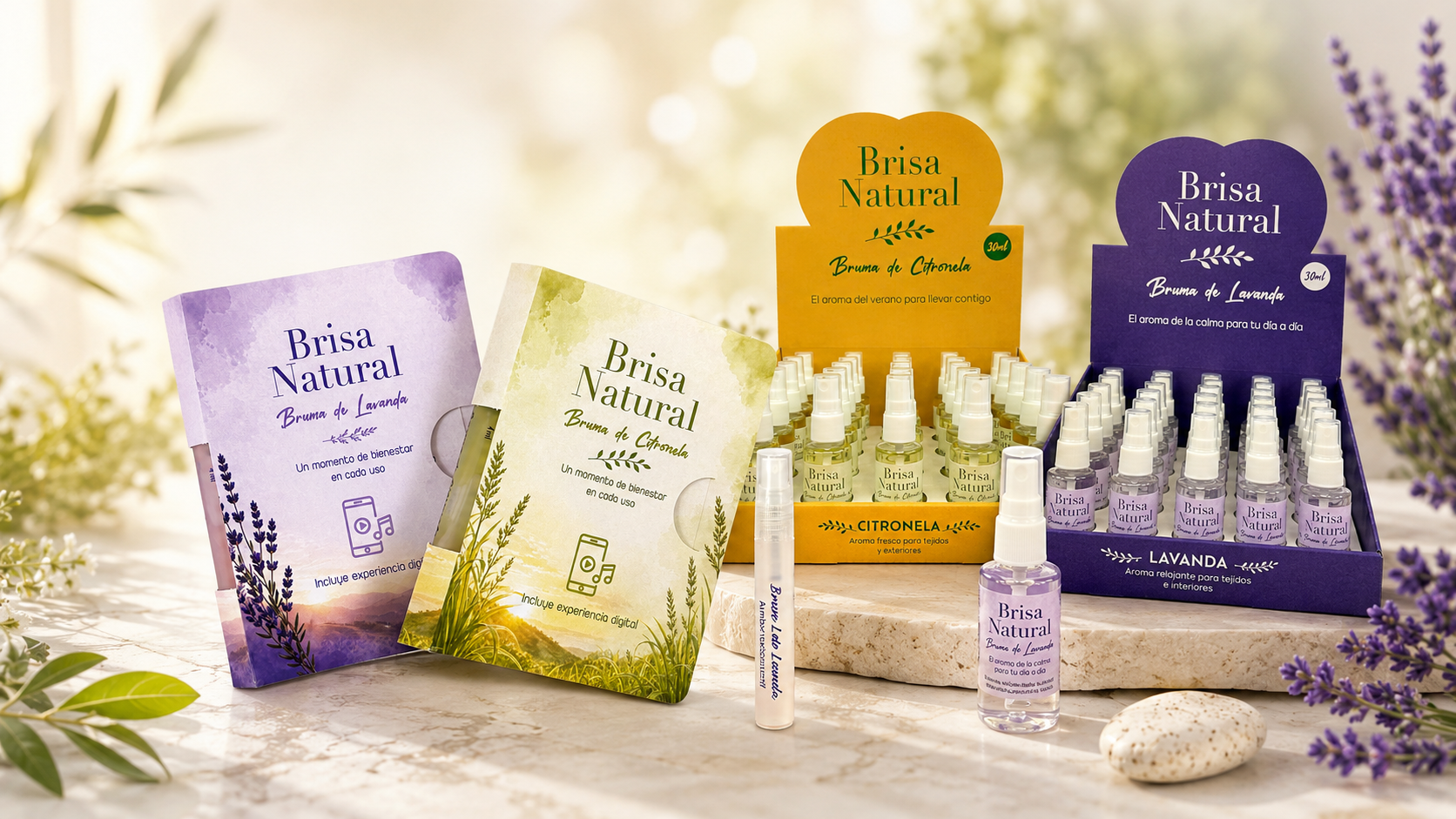Brisa Natural, carteritas promocionales y expositores de venta
